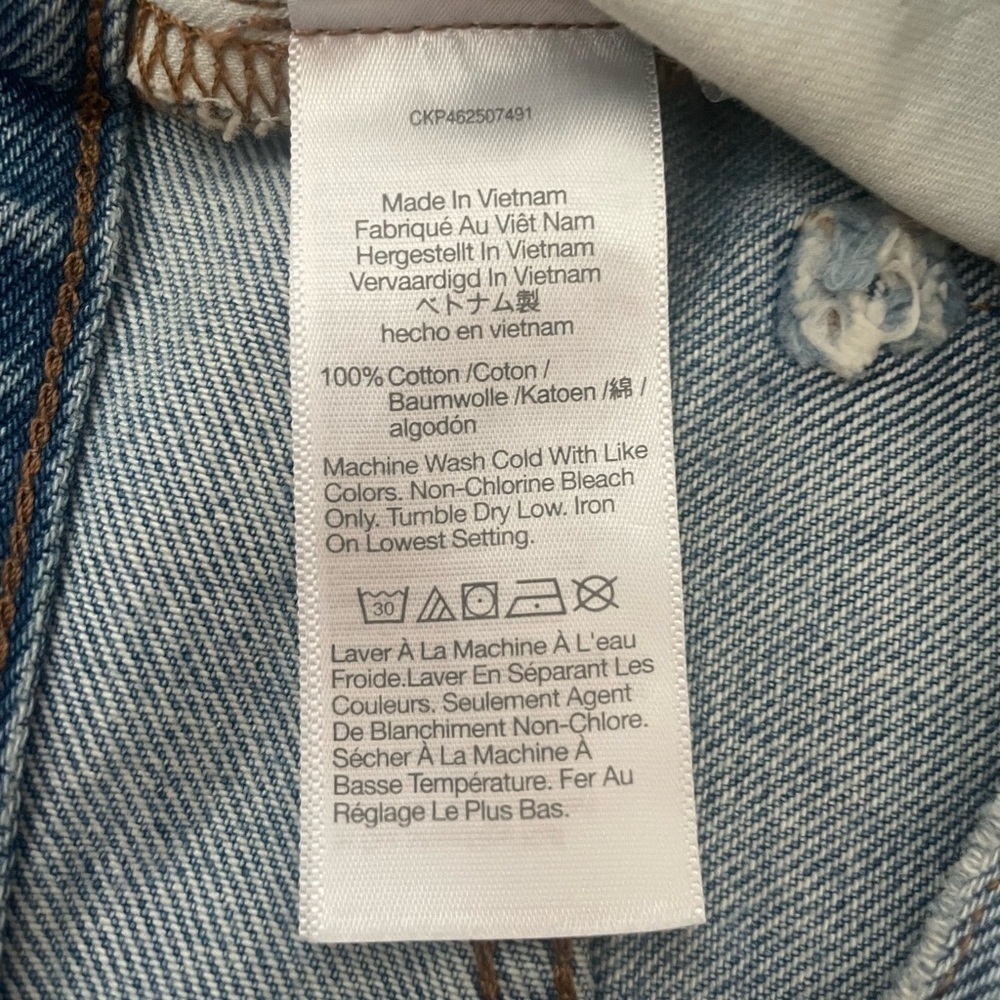 Madewell Relaxed Mid-Length Denim Distressed Shorts - Picture 5 of 7